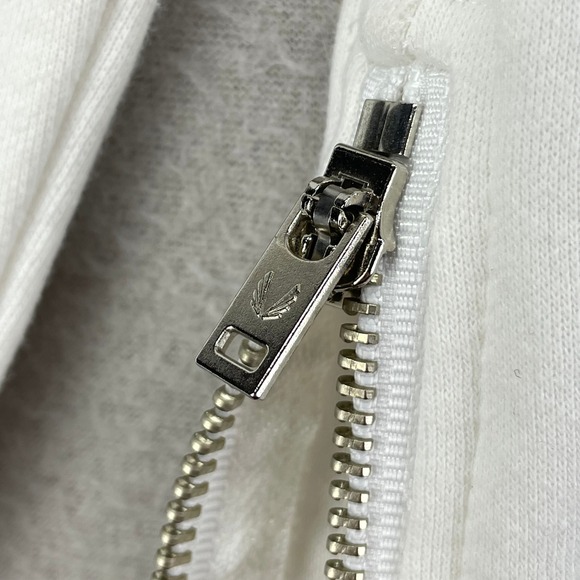 ASRV Hoodie Mens Large White Longline Terry Pullover Gym Athletic Slim-Fit - Picture 4 of 12